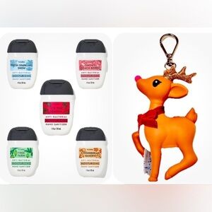Bath & Body Works Light-Up REINDEER Holiday 2024 Holder 5 Moisturizer Hand Gels